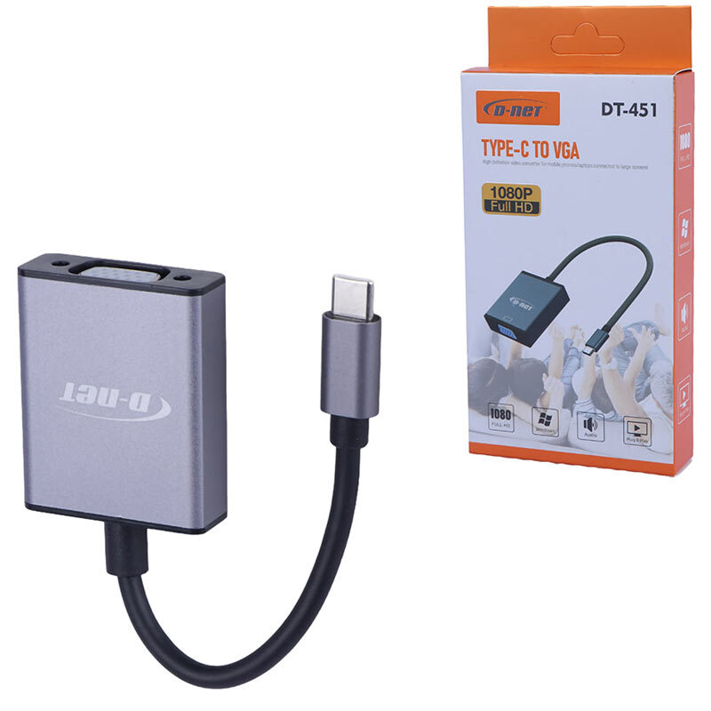 تبدیل تایپ سی به vga  دی نت